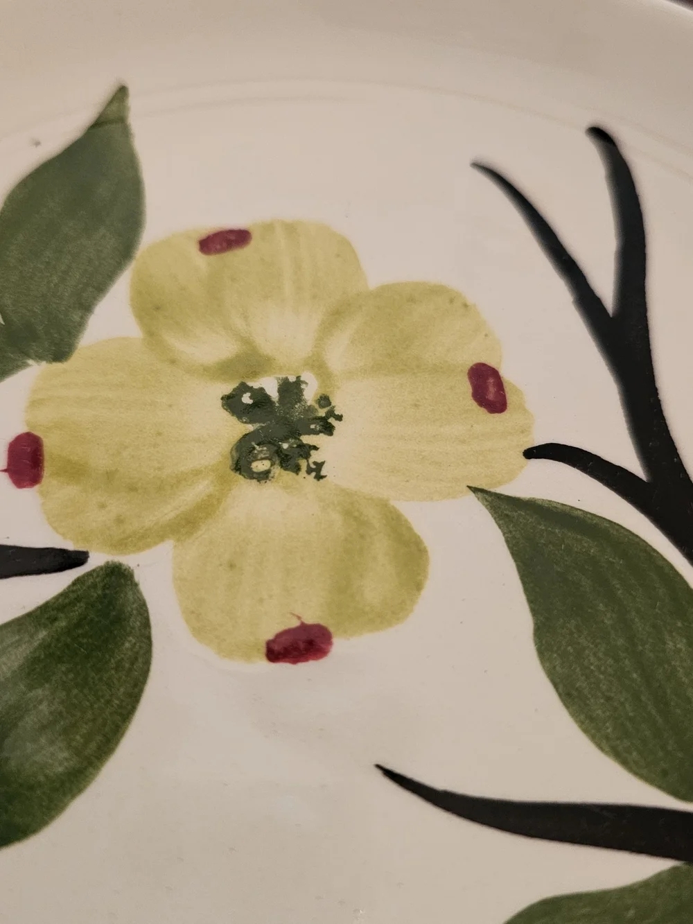 Vintage Blue Ridge Southern Potteries Dixie Dogwood Plate 6.25” MCM